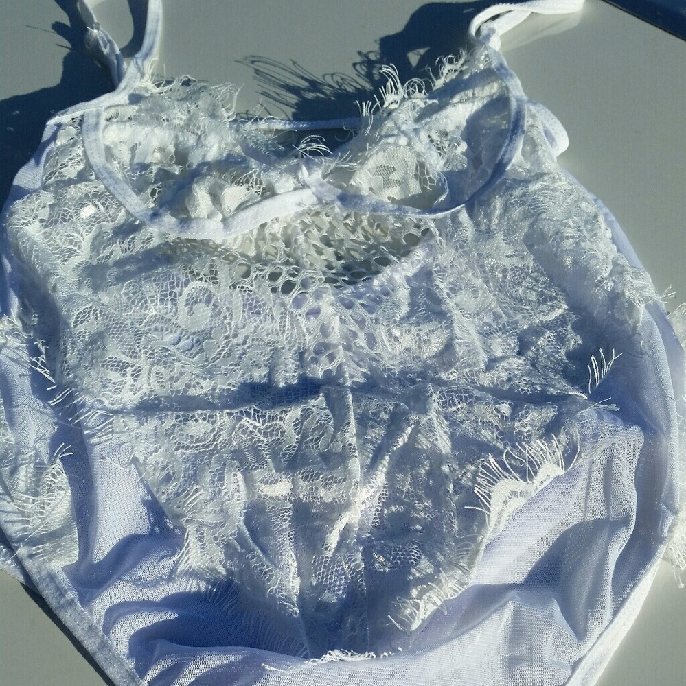 White lace bodysuit